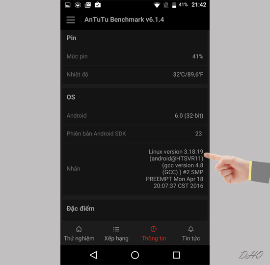 Th&ocirc;ng tin Pin Os